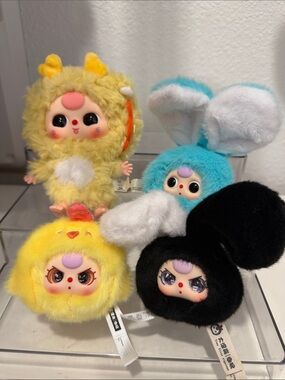 Plush Baby Three Keychain BUNDLE includes Surprise Secret